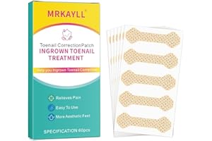 MRKAYLL Ingrown Toenail Treatment,60Pcs Breathable Ingrown Toenail Strips,Painless Ingrown Toenail Tool, Professional Pedicure for Ingrown Toenail, Toenail Corrector Patch