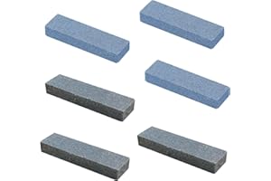6 PCS Coarse Polishing Oilstone Set, Grinding Stones Kit for Removing Burrs and Rust, 3PCS 120 Grits + 3PCS 240 Grits Sharpen