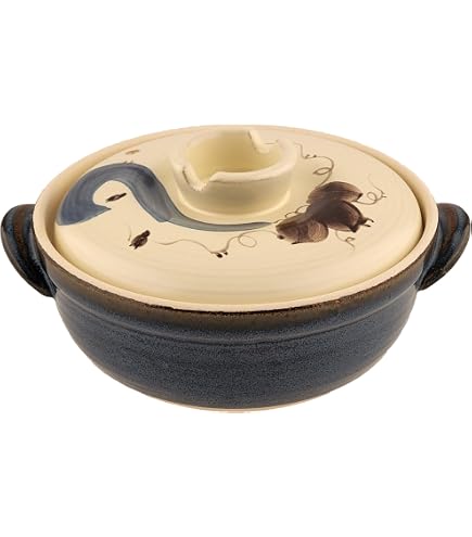 Amazon.com: CtoC JAPAN Select 土鍋,黑色,甕鍋,6.7 x 3.8 英吋(17 x