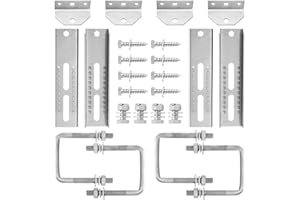 Racewill 4 Pack 8"/10"/12" Boat Trailer Bunk Brackets for 1.5" x 3", 2" x 3", 3" x 3" Boat Trailer Crossmember