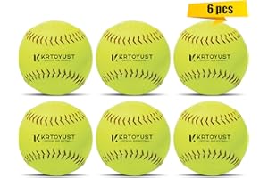 KRTOYUST® Softball Ball,11" & 12" Official Size Softballs Great for Practice Training - Comply with Official Size and Weight 