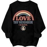 A AHHYESS Love Thy Neighbor All of Them Sweatshirt Christian Sweatshirts for Women Men Funny Peace Christian Neighbors Hoodie