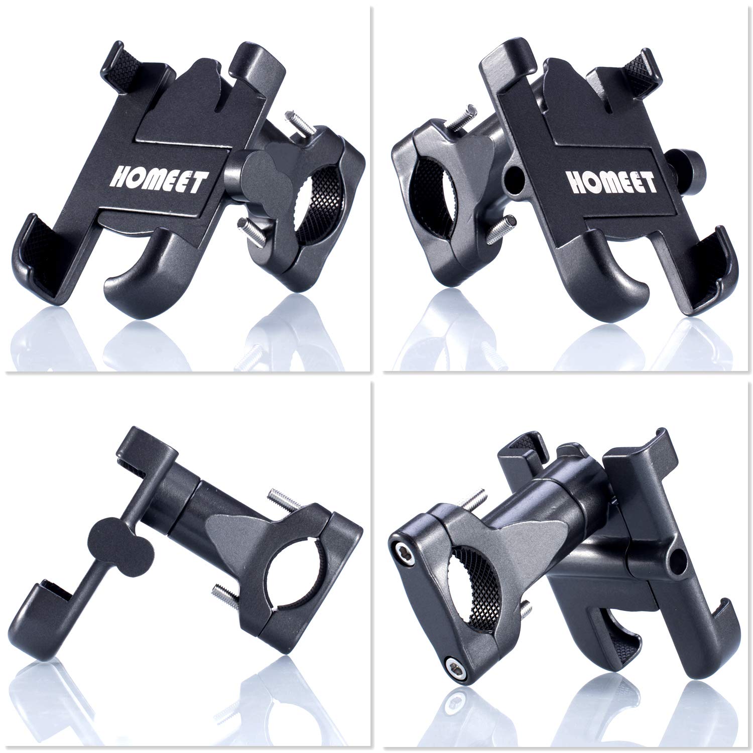 Homeet Fahrrad Handyhalterung Universal Fahrrad Lenker Handy Halterung für 4-6,8 Zoll Smartphone und GPS Geräten mit 360° Drehbar