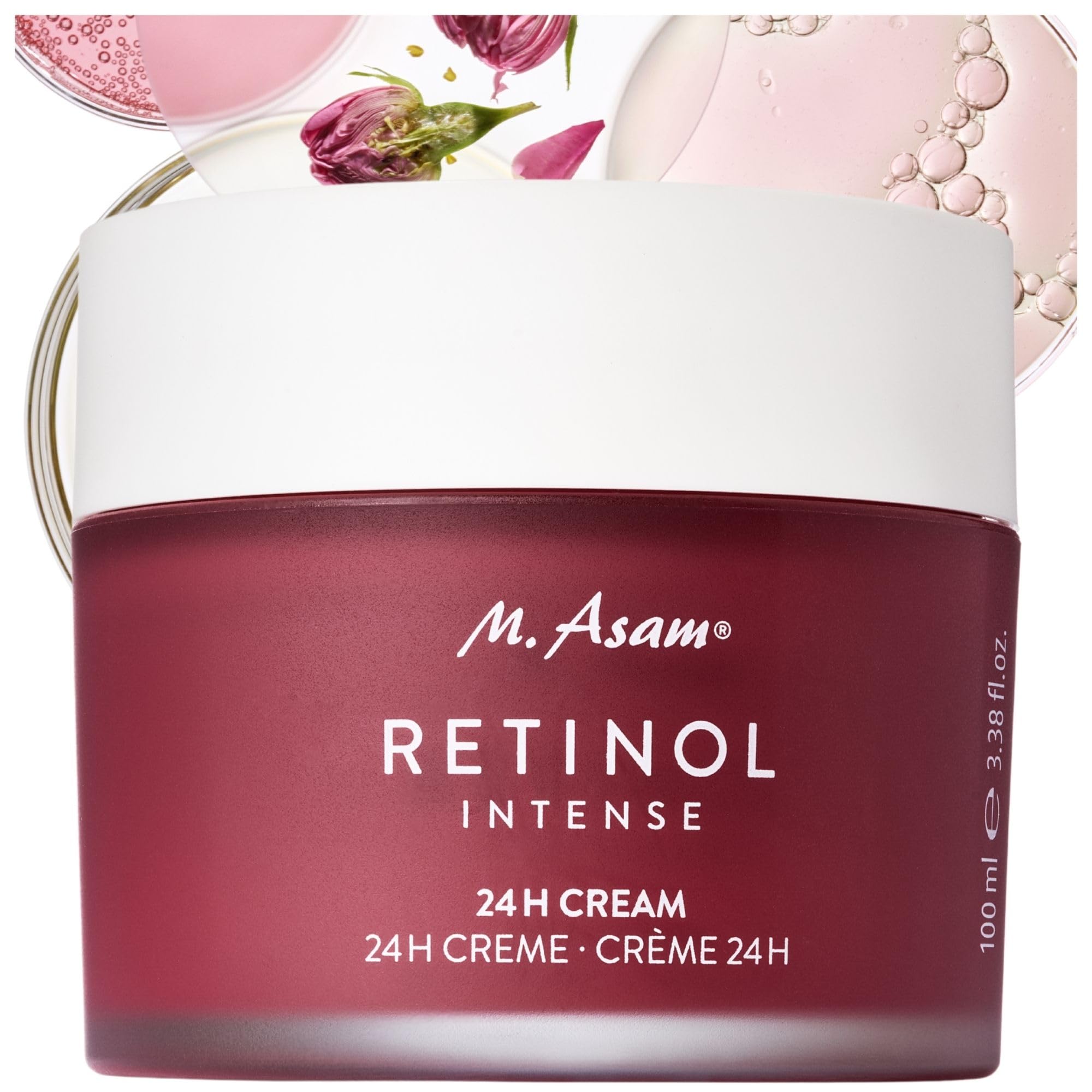 M. Asam RETINOL INTENSE 24h Cream (100ml) - Anti Aging Face Moisturiser with Retinol, Face Moisturizer for Women, Night Cream with Hyaluronic Acid, Vegan & Microplastic-Free