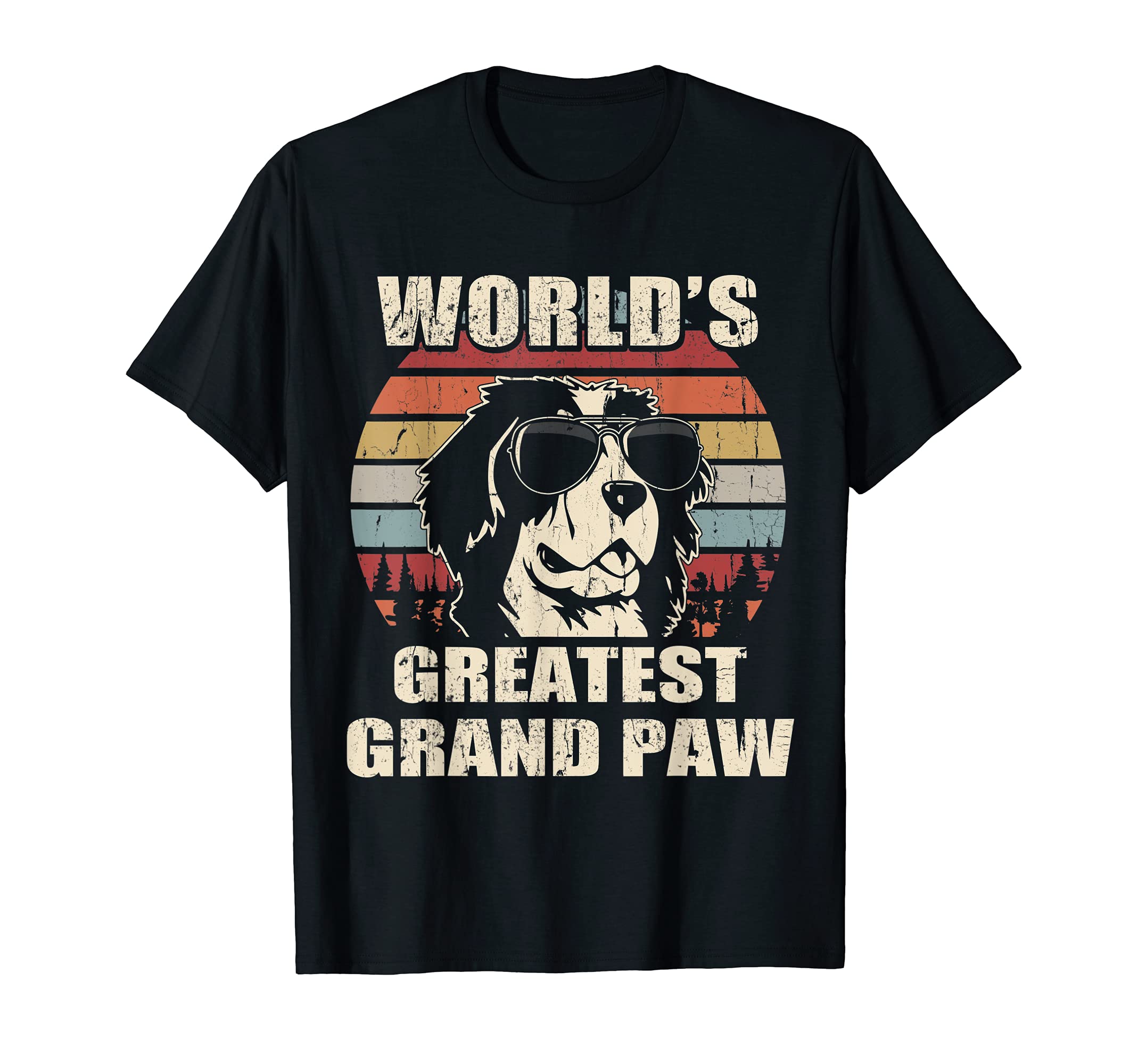 World's Greatest Grand Paw Bernese Mountain Dog vintage T-Shirt