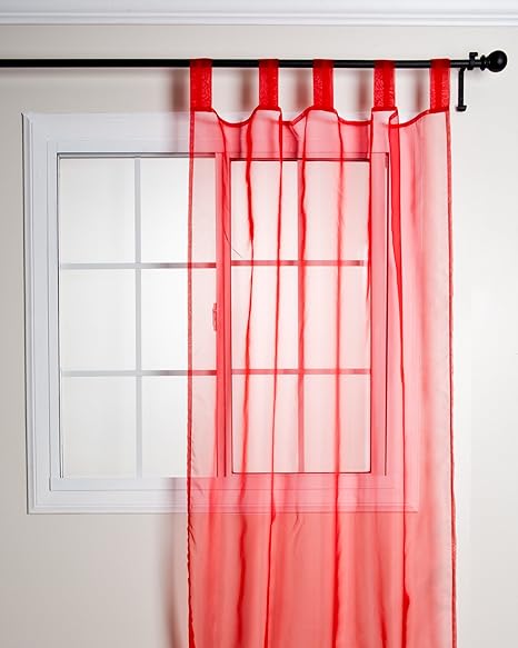 Buy Saro Lifestyle 1212 Sorbet Curtains 42 By 94 Inch Red Online