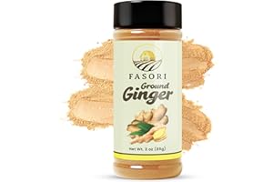 Fasori Ground Ginger Powder 3 oz (85 g) – Premium Fine Ginger Root, Fresh & Aromatic, Perfect for Cooking, Baking, Smoothies & Tea