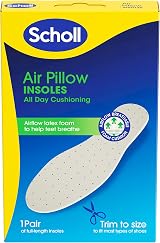 Scholl Air Pillow Insoles All Day Cushioning Breathable Latex Foam UK 3-11 1