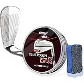 Golf Club Polish Kit & Golf Club Head and Groove Cleaner Kit - Removes Rust, Oxidation & Dirt - 3.53 oz Non-Abrasive Long Lasting Metal Polishing Paste for Aluminum, Chrome & Steel, with Sponge Pad