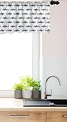 Ambesonne Sea Animals Window Valance, Sharks