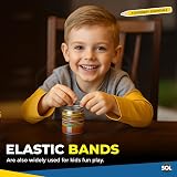 SOL 400pk Coloured Elastic Bands Thick Rubber Loops Assorted Sizes view 7