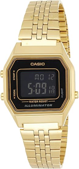 casio small watch gold