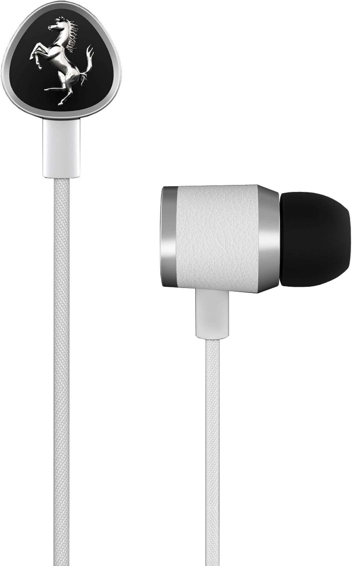 Ferrari AAV-1LFE018W Cavallino G150 Earphones with One Button Remote - White