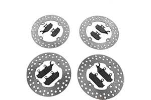 CYCLEATV 2014-2017 Can-Am Maverick Max 1000R 4x4 Front & Rear Brake Rotors and Brake Pads