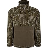 Drake Waterfowl Eqwader MST Camo 1/4 Zip Jacket, Waterproof, Fleece-Lined, Adjustable Cuffs, Men’s Hunting Pullover