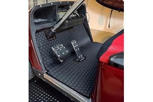 Matericuo Golf Cart Floor Liner Mat Full Coverage Custom Fit for EZGO TXT/S4 Only Fits EZGO TXT (1996+), EX1 (2020), Valor, Cushman Workhorse & Express S4 (2012-2020) Black