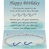 Qitian Friendship Gifts for Women Wave Bracelets Friendship Gifts Bestie Gifts for Women