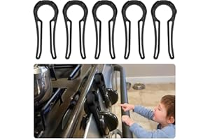 PEACHLEAF Gas Stove Safety Knob Lock, Baby Proof Stove Oven Locks, Kids Proof Stove Guard, Clear (Pack of 5)