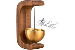 DSONEJAGR Magnetic Door Chime Bell, Wooden Shopkeepers Bell for Door Opening - Ding Ding Sound
