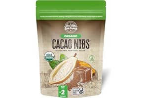 AVA Farms Organic Cacao Nibs – 2 Lb. - Raw, Unsweetened Chocolate Nibs for Baking, Snacking, Vegan Dark Cocoa Nibs - Sugar-Free Chips for Keto Baking – Organic, Non-GMO, Gluten-Free, Kosher