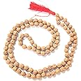 Hitech 108 Beads Rudraksha Japa Mala - 36" Long - Bead Size 8 mm (Prayer Beads for Meditation) Healing Prayer mala,OM AUM Through Meditation.