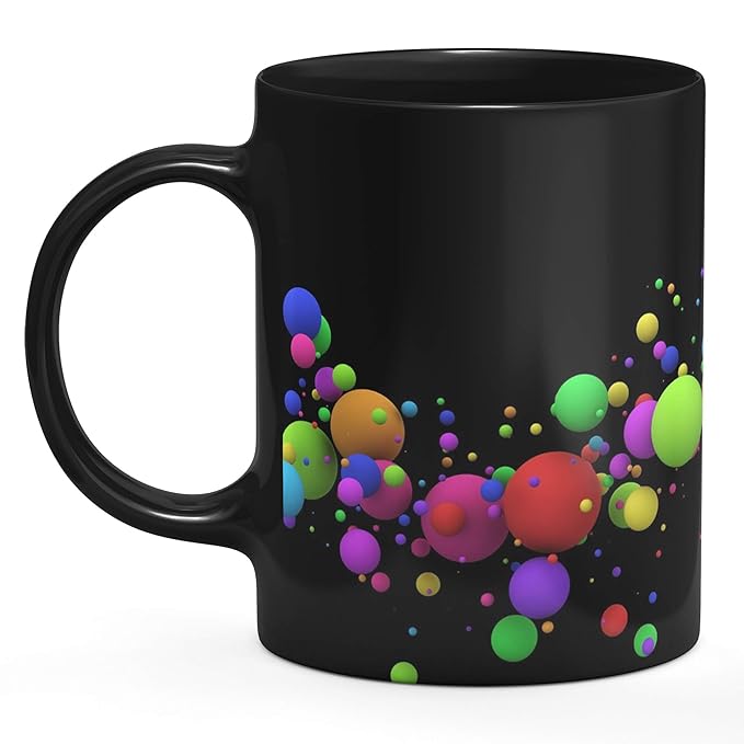 Buy Stunning Trader Black Printed Microwave Safe Ceramic Coffee Mugs