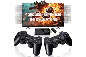FYRUAIL Retro Gaming Console for TV with 2.4G Wireless Controllers, Retro Game Stick with 40,000+ Classic Games and 28 Built-in Emulators, Video Gaming Stick HDMI Output, Plug & Play