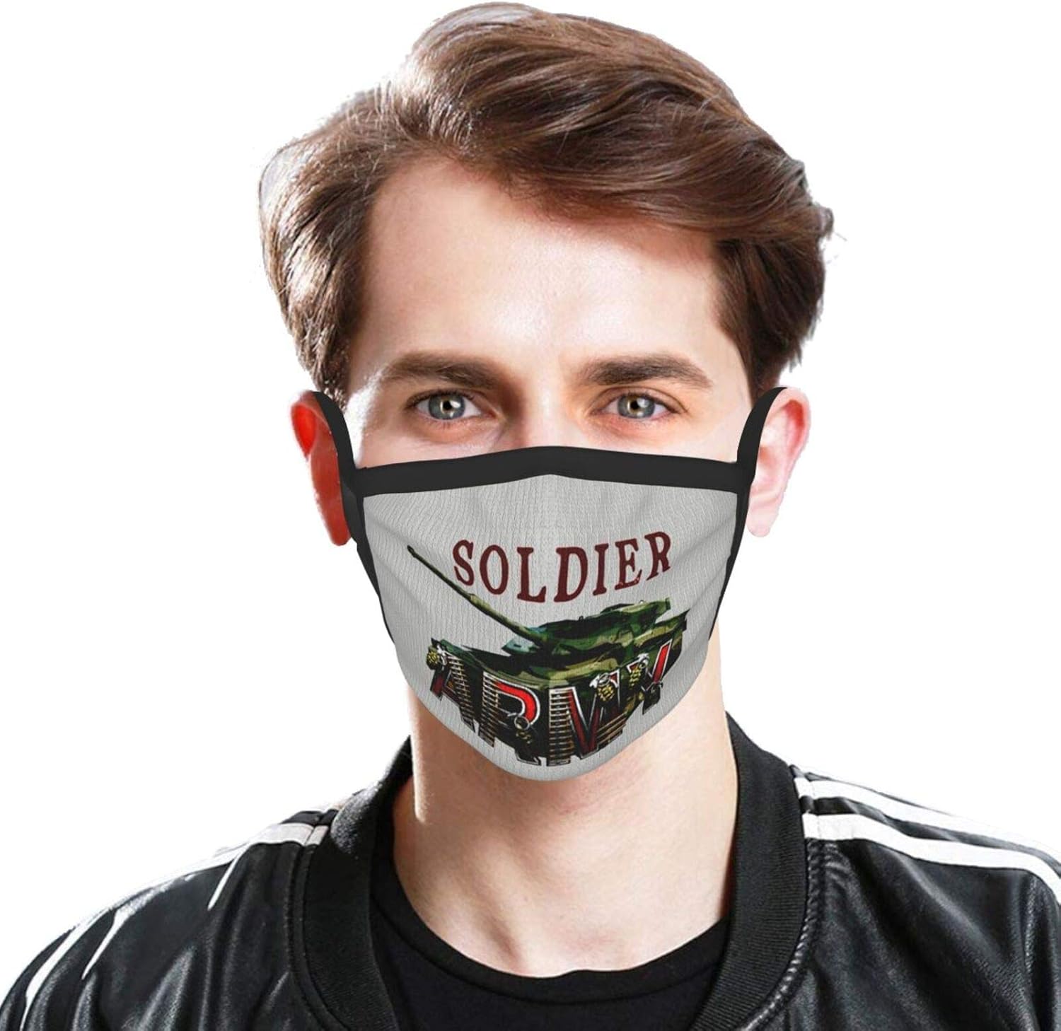 Reusable Face Masks Soldier Army Mens Ringer Face Cover Comfortable