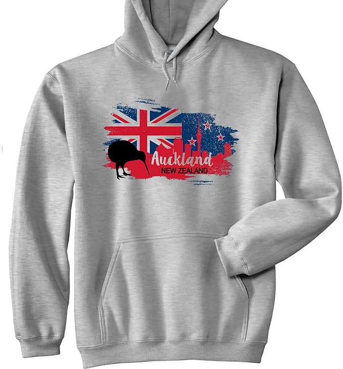 teesquare1st Men's Auckland New Zealand Grey Hoodie Size XXLarge