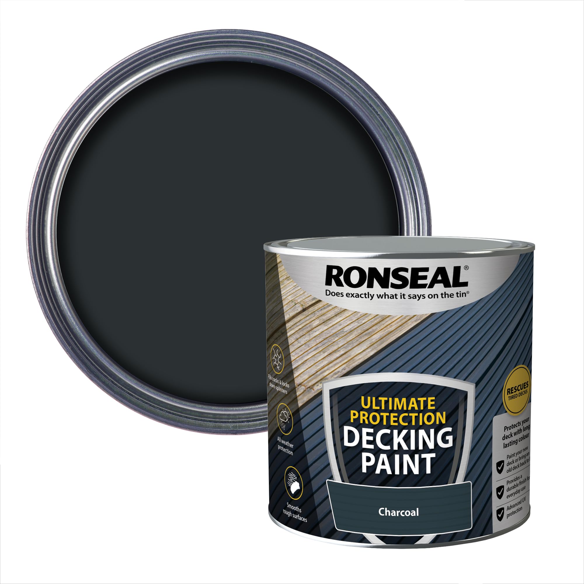 RONSEAL ULTIMATE DECKING PAINT CHARCOAL 2.5L