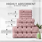GC Gaveno Cavalia 8 Piece Towel Bale Set Blush Pink 450 GSM Egyptian Cotton view 2