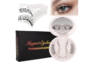 Magnetic Eyelashes with Applicator, Portable Magnetic Lashes with Applicator, 2 Pairs Fake Eyelashes Natural Look, Reusable E