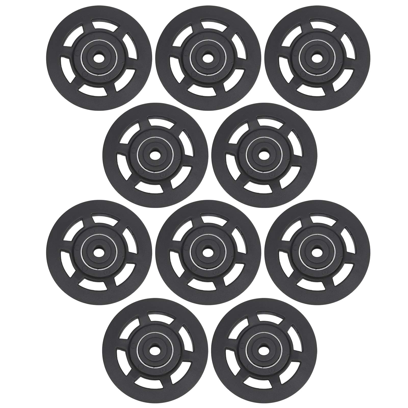 Bearing Pulley Wheel, 10Pcs/Set 95MM Universal Nylon Bearing Pulley, Replacement Pulley for Gym Fitness Equipment