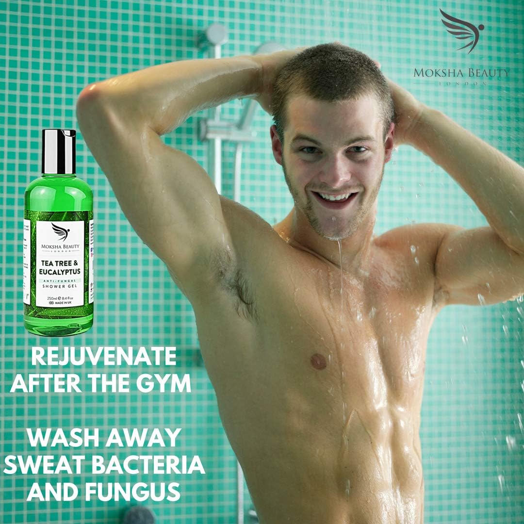 Tea Tree Body Wash Soap - Natural Antifungal & Antibacterial Shower Gel for Acne Blemishes Pimples, 250 ml (Pack of 1) - Image 5