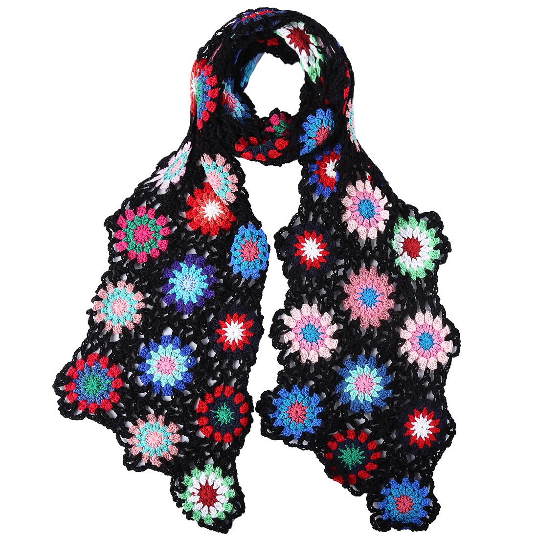 ZORJAR Scarfs for Women Winter Fashion Scarves Knitted shawls and wraps Colorful Flower ZORJAR Scarfs for Women Winter Fashion Scarves Knitted shawls and wraps Colorful Flower