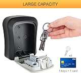 GRIFEMA Key Safe Wall Mounted 4 Digit Code Outdoor Lock Box Gray GA1003-1 view 3