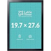 LaVie Home 19.7x27.6 Picture Frame Black, Puzzles Frame for Wall Decoration, Classic Black Minimalist Style Suitable for Decorating Houses, Offices, Hotels, Puzzles Posters Photos or Artwork（1 Pack）