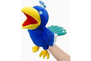 LOMTRATS Birds Hand Puppets for Kids,Toddler Includes Parrots, Peacocks, etc with Movable Open Mouths, Perfect for Storytelling,Teaching,Preschool,Birthday Gifts