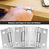 TERF 10Pcs Zinc Plated Stainless Steel Butt Hinges 25mm 1in Silver view 8