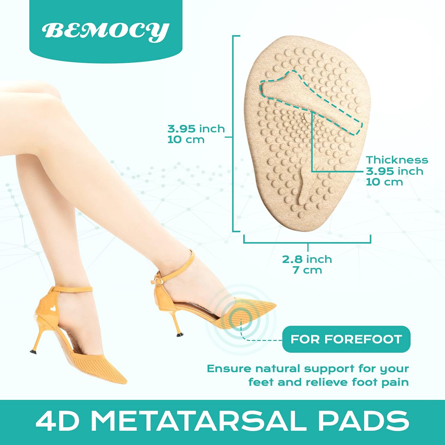 (12PCS) Ball of Foot Cushions, Metatarsal Pads/Cushion, Soft Gel Insole Pads High Heel Inserts Reusable Forefoot Cushions Best for Mortons Neuroma and Metatarsal Foot Pain Relief for Men and Women: Health & Personal Care