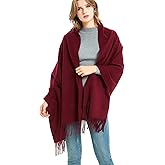 Novawo Wool Shawl Large Thick Pashmina Travel Blanket Scarf Winter Wraps for Women