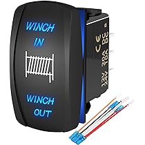 Joinfworld Rock Lights Rocker Switch Waterproof Blue LED Lighted