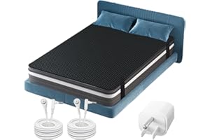 LAXVAPIU Grounding Mat for Bed Earth Connected Mat for Sleep with Grounding Plug Adapter,Cords,Conductive Mattress Pad (54x78 Inch)
