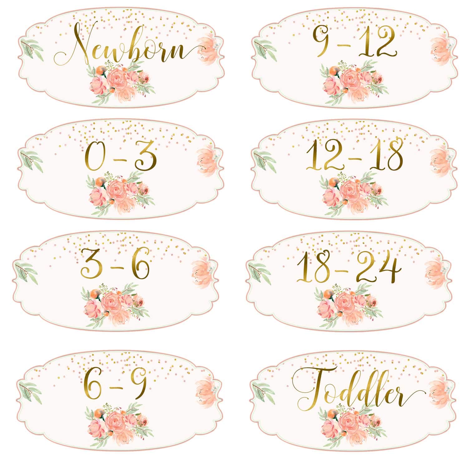 baby labels newborn organization baby girl nursery new mom gift nursery drawer labels floral branches nursery organization storage organization hangers clothing storage lifepharmafze com