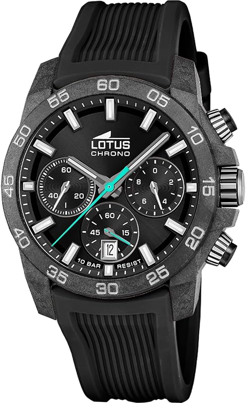 Reloj Hombre Analógico de Caucho Negro