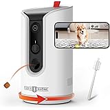 PARIS RHÔNE 2K Pet Camera, 360°View Dog Camera with Treat Dispensing, 5G WiFi Pets Monitoring with Smart Phone APP, Barking D