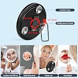 Hmggoofa 30X Magnifying Mirror with Lights 6 inch W/ 3 Suction Cups & Stand view 3