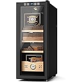 EUHOMY Electric Cigar Humidor 35L Cooling and Heating Cabinet | Spanish Cedar Wood, Digital Hygrometer, 4 Layers, Holds up to 255 Cigars