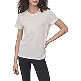 DKNY Women's Short Sleeve Crew Neck Silicone Logo T-Shirt