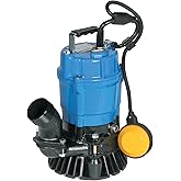 Tsurumi Pump HSZ2.4S | Submersible Trash Pump - Float Switch | 1/2 HP, 115V, 2 in Discharge | Dewatering applications - sand &amp; solids, where auto operation is needed | 53 GPM / 3180 GPH